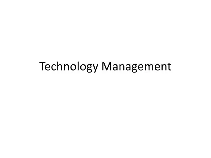 technology management
