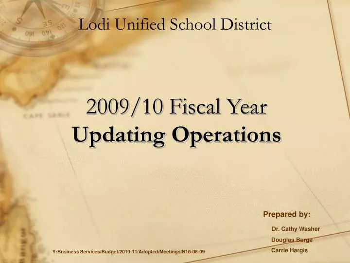 2009 10 fiscal year updating operations