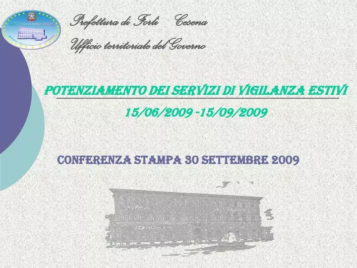 conferenza stampa 30 settembre 2009
