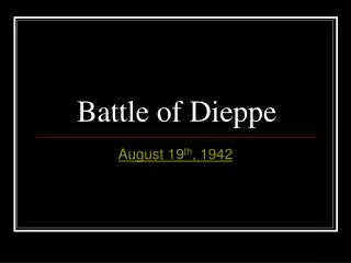 Battle of Dieppe