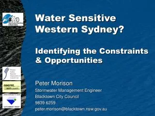 Water Sensitive Western Sydney? Identifying the Constraints &amp; Opportunities
