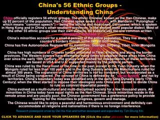 China's 56 Ethnic Groups - Understanding China