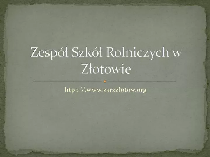 zesp szk rolniczych w z otowie