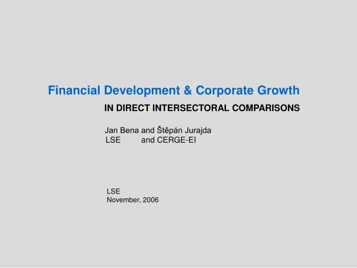 financial development corporate growth