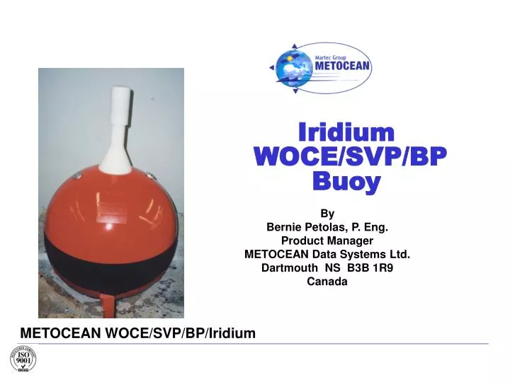 iridium woce svp bp buoy
