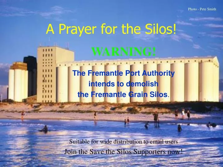 a prayer for the silos