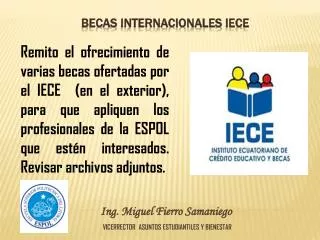 becas internacionales iece