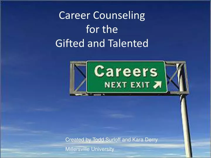 career counseling for the gifted and talented