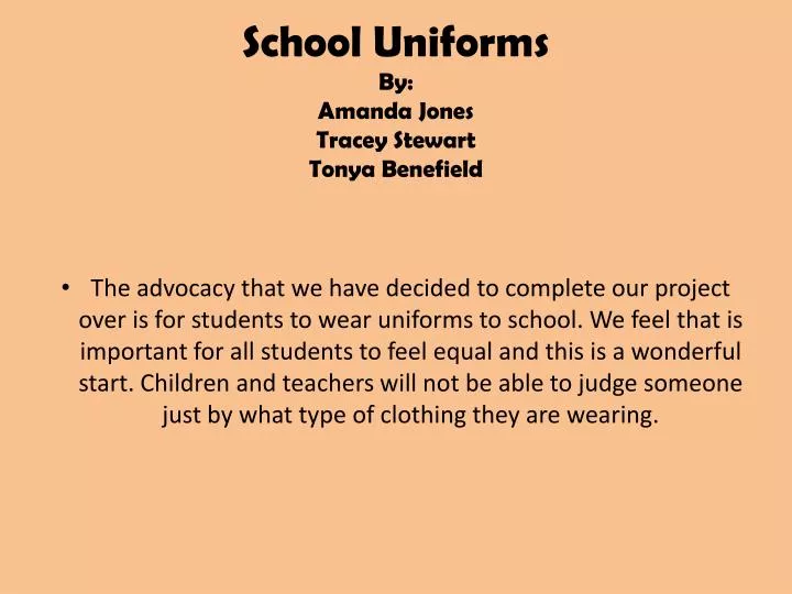 school uniforms by amanda jones tracey stewart tonya benefield