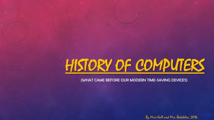 history of computers