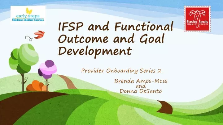ifsp and functional outcome and goal development
