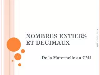 nombres entiers et decimaux