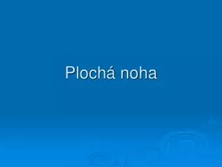 ploch noha