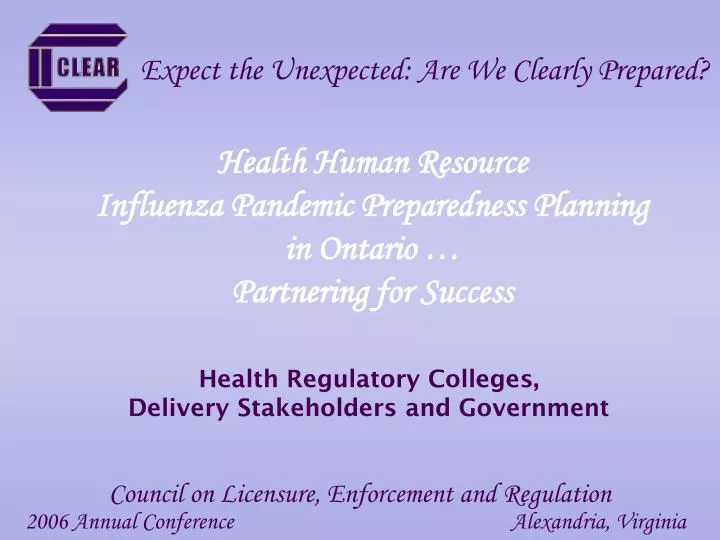 health human resource influenza pandemic preparedness planning in ontario partnering for success
