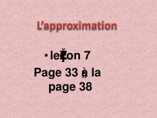 le on 7 page 33 la page 38