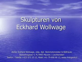 skulpturen von eckhard wollwage