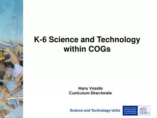 K-6 Science and Technology within COGs