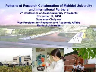 Patterns of Research Collaboration of Mahidol University and International Partners