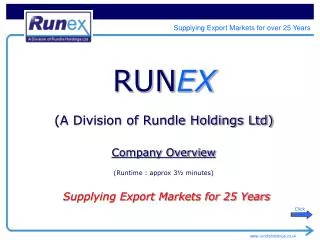 RUN EX (A Division of Rundle Holdings Ltd)