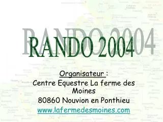 organisateur centre equestre la ferme des moines 80860 nouvion en ponthieu www lafermedesmoines com