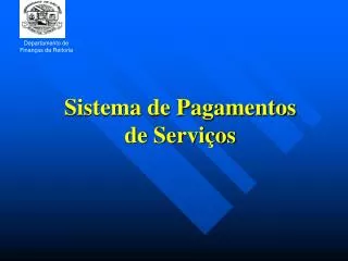 sistema de pagamentos de servi os