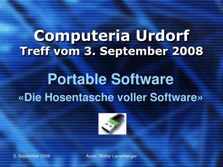 computeria urdorf treff vom 3 september 2008