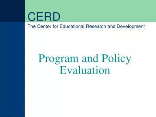 CERD The Center for Educational Research and Development