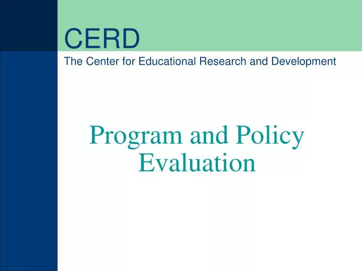 cerd the center for educational research and development