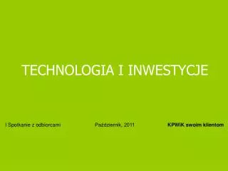 technologia i inwestycje