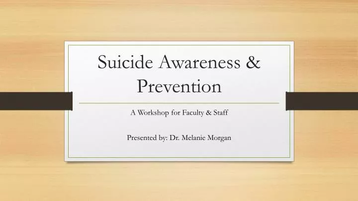 suicide awareness prevention