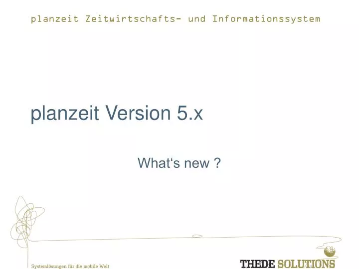 planzeit version 5 x