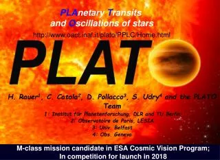 PLA netary T ransits and O scillations of stars