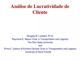 an lise de lucratividade de cliente