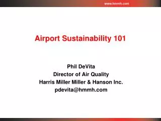 Airport Sustainability 101