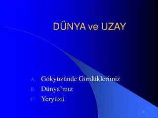 d nya ve uzay
