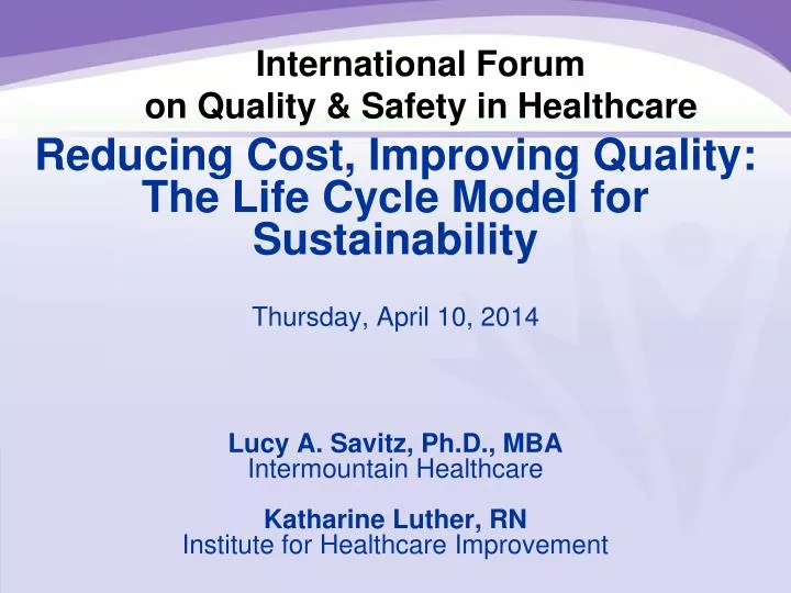 international forum on quality safety in healthcare