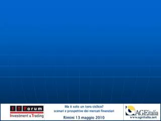 BULL MARKET (SOLTANTO) CICLICO