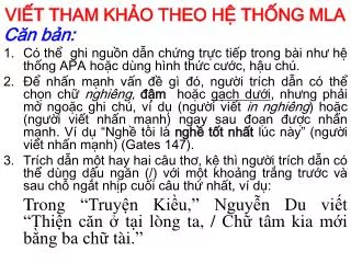 vi t tham kh o theo h th ng mla