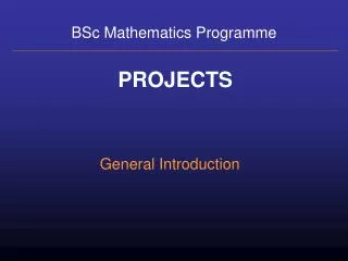 BSc Mathematics Programme