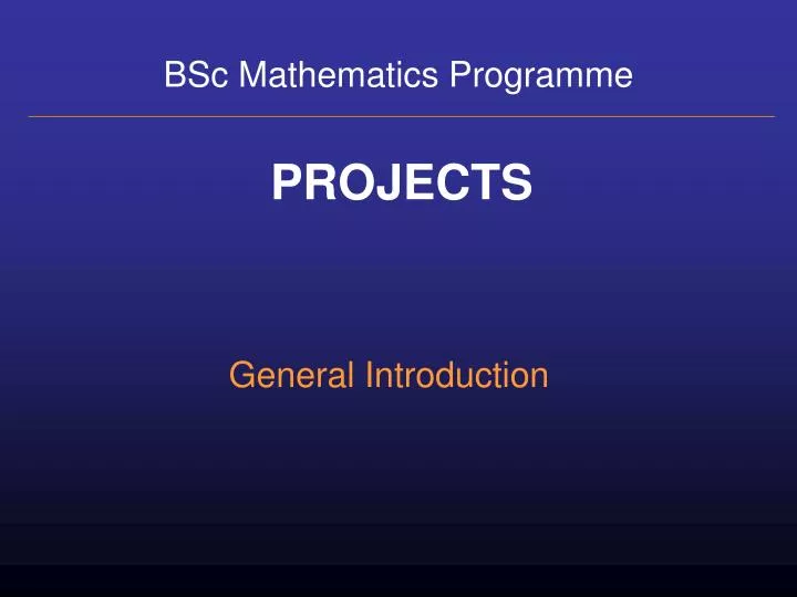 bsc mathematics programme