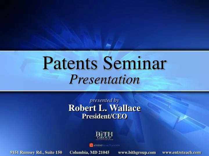 patents seminar presentation
