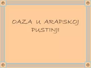 oaza u arapskoj pustinji