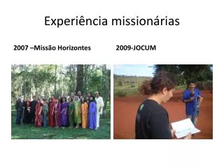 experi ncia mission rias