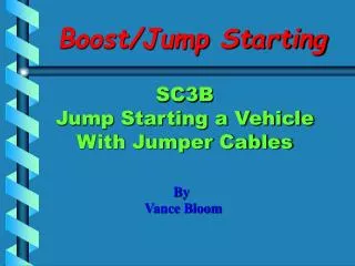 Boost/Jump Starting