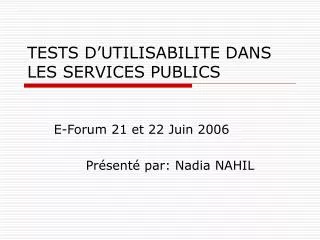 tests d utilisabilite dans les services publics