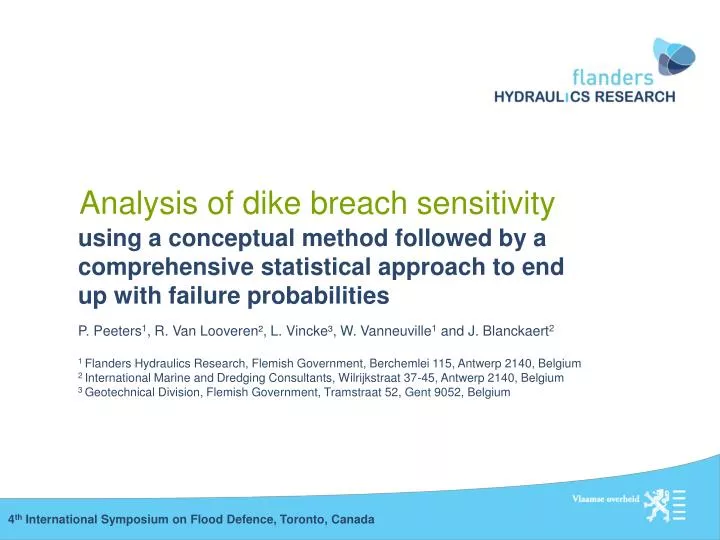analysis of dike breach sensitivity
