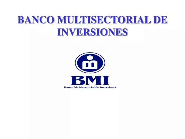 banco multisectorial de inversiones