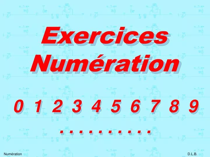 exercices num ration