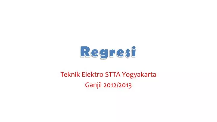 regresi