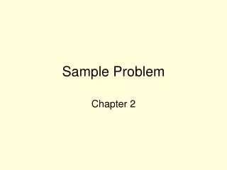 Sample Problem